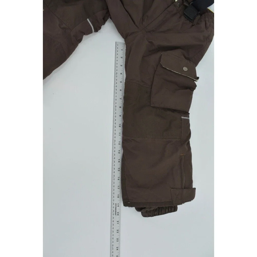 Crush Youth 6 Unisex Solid Brown Insulated Ski Snow Bibs